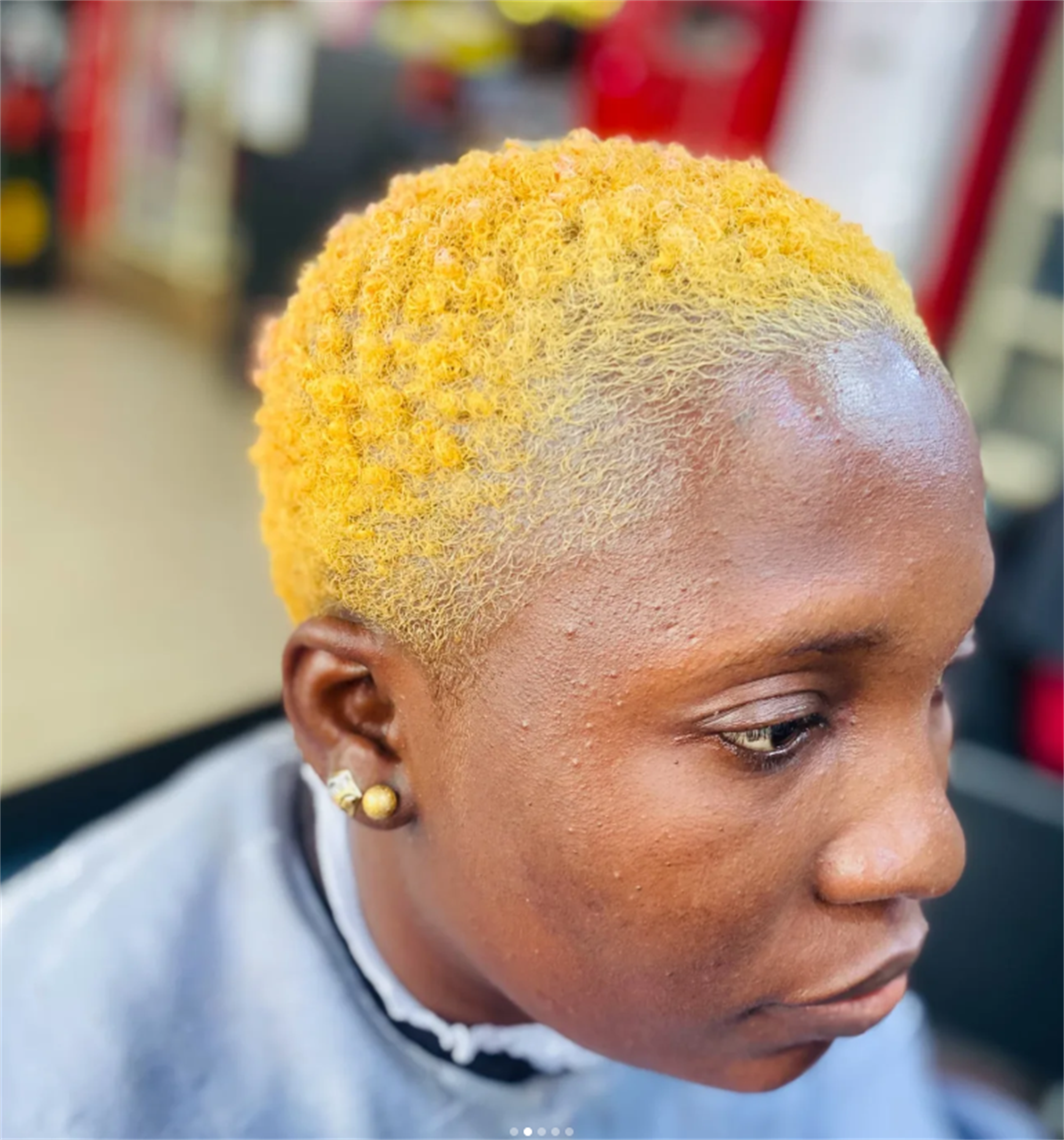 Blonde colour cut